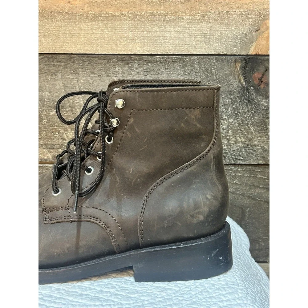 Thursday Handmade Brown Leather Lace Up‎ Boots Men's Size 8.5 EUC